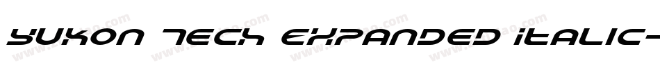 Yukon Tech Expanded Italic字体转换